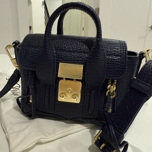 3.1 Phillip Lim Black Mini Bag with Structured Design